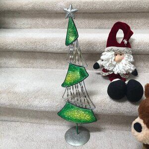 Grinch Tree , Shelf Sitter Santa , and  Plush REINDEER YOU GET all for price